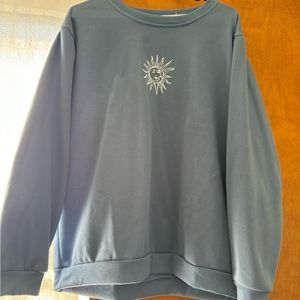 Long sleeve blue sweater